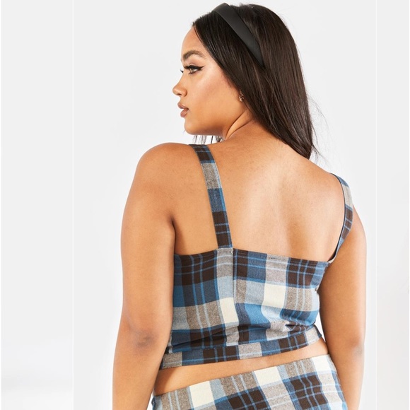 Poster Girl Plus Eff Academia Plaid Corset Top 2X - Picture 3 of 7